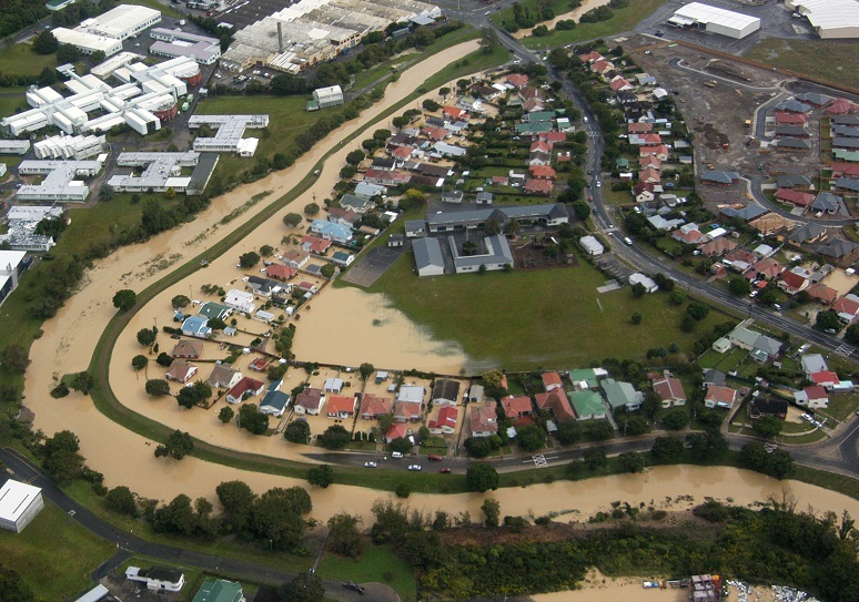 Lower Hutt floods image - courtesy MCDEM